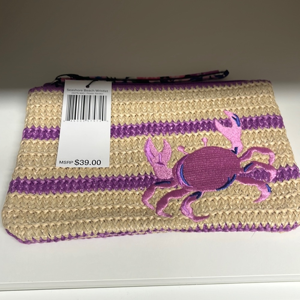 NWT! Seashore Beach Wristlet in Flower Garden